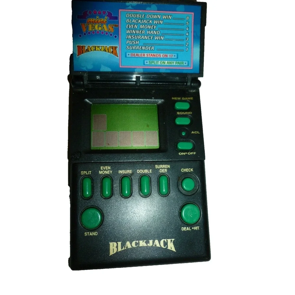 Vintage Mini Vegas Blackjack Handheld Electronic Game Games of America 1994